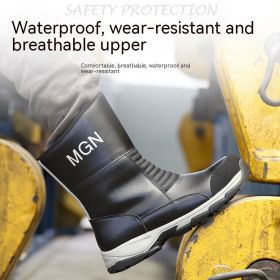 Plus Size Labor Protection Shoes Anti-smashing And Anti-stab Safety Shoes (Option: 616 Plush-43)