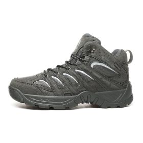 Outdoor High-top Hiking Male Martin Boots (Option: Grey-47)