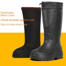 Winter Fleece-lined EVA Foam Snow Boots (Option: Black-44)