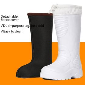 Winter Fleece-lined EVA Foam Snow Boots (Option: White-45to46)