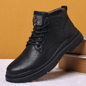 Tactical Martin Boots For Men, Comfortable And Versatile For Autumn And Winter (Option: Black Thin Shoes Lining-41)
